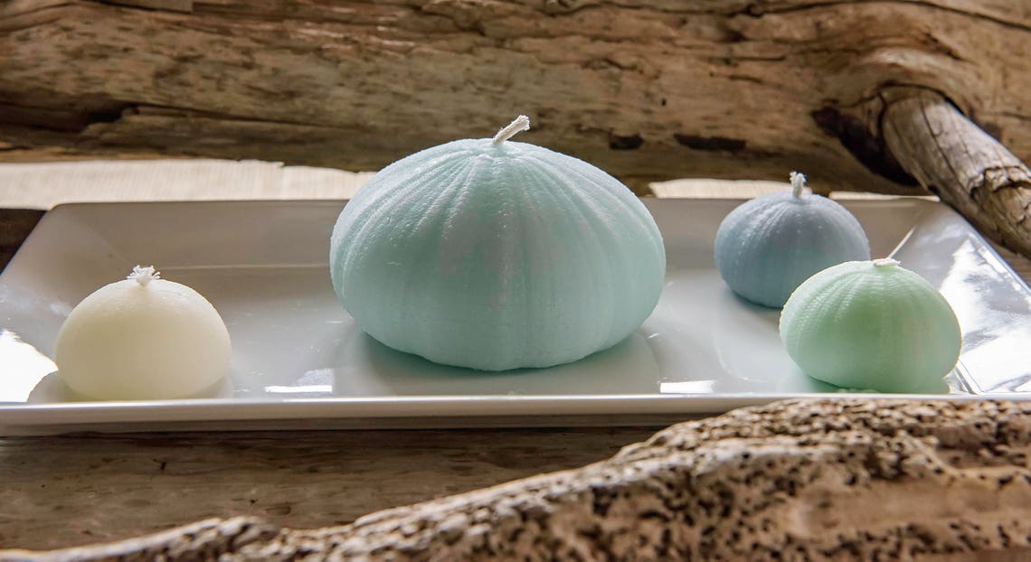 Tealight Coastal Sea Urchin Candles Set of 3 - Seapoint Chandlers